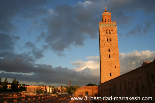 Photos of Koutoubia Mosque and Minaret Tower Monument in Marrakech